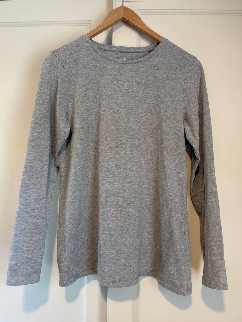 Pure Jill Stretch Cotton Crew Neck Long Sleeve Tee
